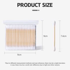 Combo 5 gói Tăm bông ngoáy tai 100 que thân gỗ tăm bông ráy tai nặn mụn(thân thiện với môi trường) 759931