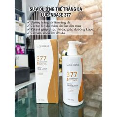(Chính hãng) 250g Sữa dưỡng thể 377 Niacinamide Retinol LUCENBASE hỗ trợ khóa ẩm làm sáng da 759946