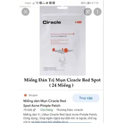 24 miếng] Miếng Dán Mụn Giúp Làm Dịu Và Hút Dịch Mủ Ciracle Red Spot Acne Pimple Patch 759976