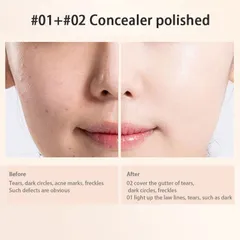 HOT Kem Che yếu điểm Mịn Lì Kiểm LAMEILA sáng bóng loáng giữ ẩm kiềm dầu make up lâu trôi 2 sắc màu tùy chọn 760045