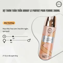 (Đủ mùi) Xịt Khử Mùi Toàn Thân Hương Nước Hoa Armaf Club De Nuit Women/Man 200ml - Chính Hãng 760077