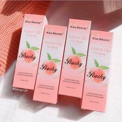 Xịt Khoáng Khóa lớp Nền Trang điểm Kiss Beauty Peachy - Hương thơm dễ chịu 760105