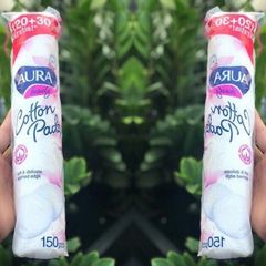 Combo 2 gói Bông tẩy trang Aura 150 miếng 760235