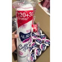 Combo 2 gói Bông tẩy trang Aura 150 miếng 760235