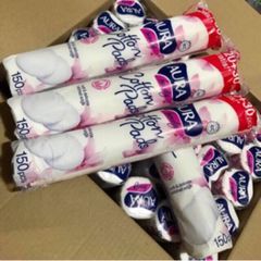 Bông tẩy trang cotton Aura 150 miếng - Anh 760416