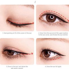 HOT Bút Kẻ Mắt Dạng Lỏng black color Nhanh Khô Chống giột nước Lâu Trôi make up Mượt Mà 760525