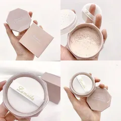 Phấn Phủ Lameila Dạng Bột Kiềm Dầu Phấn Make Up Powder Hình Lục Giác Vỏ Hồng 760609