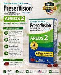120 viên/ 130 viên PreserVision AREDS 2 Formula - Hỗ Trợ Điểm Vàng, Bảo Vệ Võng Mạc Và Duy Trì Thị Lực Sắc Nét