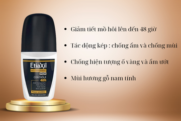 Lăn khử mùi Etiaxil Men Anti-Transpirant Controle 48h - Hộp 50ml