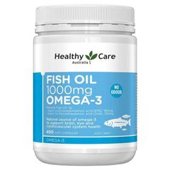 Viên uống dầu cá Healthy Care 1000mg Omega 3, 400 viên của Úc
