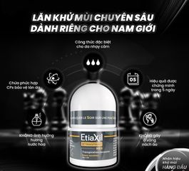 Lăn Khử Mùi EtiaXil Cho Nam Ngăn Mồ Hôi Chuyên Sâu Detranspirant Men Peaux Sensibles Roll-On (15ml)