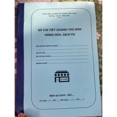 Sổ S1a báo cáo doanh thu cho hộ kinh doanh nhỏ - Khổ A4