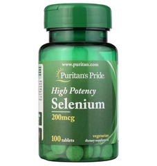 Viên uống Puritan's Pride High Potency Selenium 200mcg - Hỗ trợ miễn dịch, bảo vệ sức khỏe, 100 viên Mỹ Date Xa NK