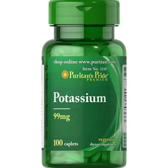 Viên uống bổ sung Kali Puritan’s Pride Potassium 99mg 100 Caplets Date Xa NK