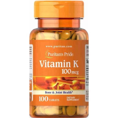 Viên uống bổ sung Vitamin K tốt cho xương khớp Puritan’s Pride Vitamin K 100mcg 100 viên Date Xa NK