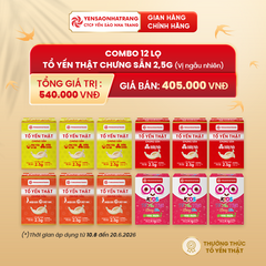 Combo 12 Lọ Tổ Yến Thật Chưng Sẵn 2,5g - Vị Ngẫu Nhiên
