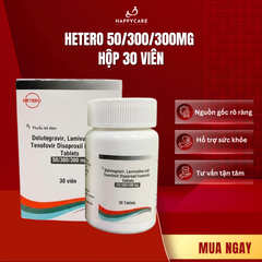 HETERO 50/300/300mg 30 Viên ARV Hỗ Trợ Kiểm Soát Tải Lượng Virus