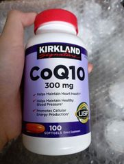 Viên Uống Hỗ Trợ Tim Mạch Kirkland Signature CoQ10 300 mg - Hỗ Trợ Tăng Cường Năng Lượng & Hỗ Trợ Chức Năng Tim 100 viên - Sản Phẩm Chính Hãng Mỹ