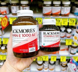 Viên Uống Blackmores Natural Vitamin E 1000 IU - Hỗ Trợ Sức Khoẻ Tim Mạch & Làm Đẹp Da . Hộp 30 viên & 100 viên - Sản Phẩm Chính Hãng Úc