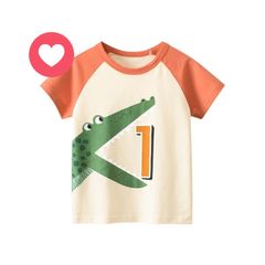 NEW '2026' Áo Thun Cộc Tay Cho Bé In Hình Con Vật Ngộ Nghỉnh Vải Cotton Thấm Mồ Hôi
