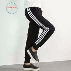 NEW '2026' QUẦN DÀI JOGGER NAM MÀ ĐEN PHỐI 3 SỌC TRẮNG VẢI THUN DÀY DẶN GIÁ RẺ
