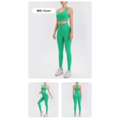SET ĐỒ NỮ THỂ THAO NĂNG ĐỘNG : Áo ngực thể thao, quần dài tập chạy nhanh khô, chất liệu co giãn cao, thoải mái