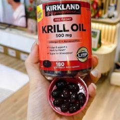 Viên Uống Dầu Nhuyễn Thể Kirkland Signature Krill Oil 500 mg - Cung Cấp Omega-3 & Astaxanthin Tự Nhiên - Hỗ Trợ Sức Khoẻ Tim Mạch - 180 viên - Sản Phẩm Chính Hãng Mỹ
