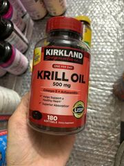 Viên Uống Dầu Nhuyễn Thể Kirkland Signature Krill Oil 500 mg - Cung Cấp Omega-3 & Astaxanthin Tự Nhiên - Hỗ Trợ Sức Khoẻ Tim Mạch - 180 viên - Sản Phẩm Chính Hãng Mỹ