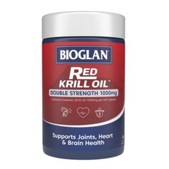Viên Uống Dầu Nhuyễn Thể Cung Cấp Omega-3 Tự Nhiên Bioglan Red Krill Oil Double Strength 1000 mg - Hỗ Trợ Sức Khoẻ Tim Mạch - Trí Não & Cải Thiện Tình Trạng Tiền Mãn Kinh - 60 viên - Úc