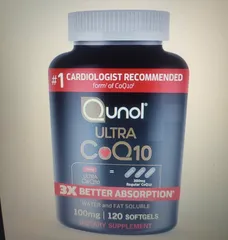 VIÊN UỐNG BỔ SUNG COQ10 GẤP 3 LẦN QUNOL ULTRA COQ10 100MG-3X BETTER ABSORPTION, 120 VIEN.cua my
