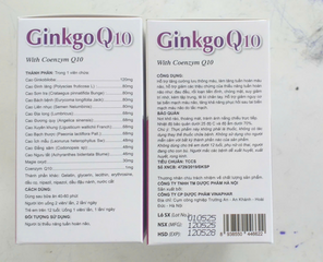Bổ Não Ginkgo Q10 Vinaphar (H/100v) (Trắng Tím)