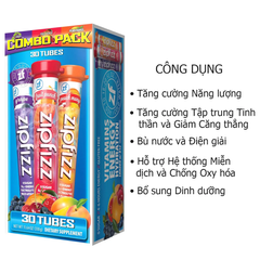 Bột Vitamin và khoáng chất bổ sung năng lượng Zipfizz 30 ống usa