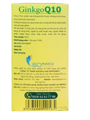 IsoPharco Ginkgo Q10 tăng cường tuần hoàn máu não hộp 100 viên