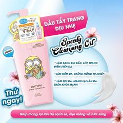 Dầu Tẩy Trang Kosé Softymo Cleansing Oil Minions 240ml - Làm Sạch Lớp Trang Điểm