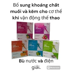 Bổ sung khoáng chất OZE SPORTS Drink powder hộp 30 gói ×4g bù nước và cân bằng điện giải Date Xa NK
