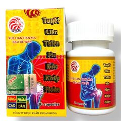 Viên uống Tuyết liên hỗ trợ đau nhức xương khớp, nhức khớp gối, tê bì chân tay, đau mỏi lưng, cổ vai gáy, thoát vị đĩa đệm - Hộp 30 viên - Xuất xứ Malaysia - Mã 1340