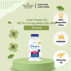 Citracal Maximum Plus 280 Viên | Canxi Citrate 650mg Vitamin D3 1000IU Hỗ Trợ Xương Khớp Chắc Khỏe