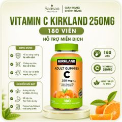 Kẹo Dẻo Vitamin C Kirkland Signature 250mg 180 Viên, Hỗ Trợ Miễn Dịch - Nội địa Mỹ
