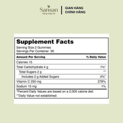 Kẹo Dẻo Vitamin C Kirkland Signature 250mg 180 Viên, Hỗ Trợ Miễn Dịch - Nội địa Mỹ