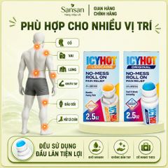 Icy Hot Roll On Lidocaine 4% Menthol 16% Cao Bôi Original Balm - Nội địa Mỹ