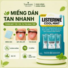 Listerine Cool Mint Chính Hãng Mỹ | Nước Súc Miệng 1L | Xịt Thơm Miệng PocketMist 2x7.7ml | Miếng Dán PocketPaks 72 Miến