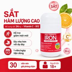 Nature's Way Iron Vitamin C B12 30 Viên Hỗ Trợ Bổ Sung Sắt Giảm Mệt Mỏi Tăng Tạo Máu