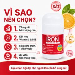 Nature's Way Iron Vitamin C B12 30 Viên Hỗ Trợ Bổ Sung Sắt Giảm Mệt Mỏi Tăng Tạo Máu