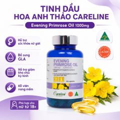 Tinh Dầu Hoa Anh Thảo Careline Evening Primrose Oil 1000mg 60 Viên Hỗ Trợ Sức Khỏe Nữ