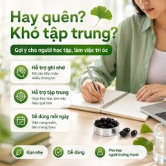 Careline Ginkgo Biloba 2500mg 60 Viên Hỗ Trợ Tuần Hoàn Máu Não Tăng Cường Trí Nhớ Tập Trung