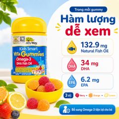 Nature's Way Kids Smart Vita Gummies Omega 3 DHA 60 Viên Hỗ Trợ Bổ Sung DHA Cho Trẻ Em