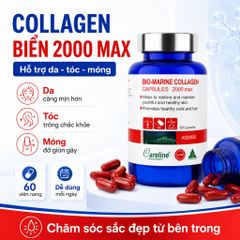 Careline Bio Marine Collagen 2000 Max 60 Viên Hỗ Trợ Da Căng Mịn Tóc Chắc Khỏe Móng Cứng Cáp