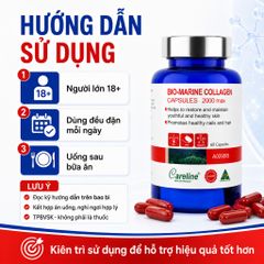 Careline Bio Marine Collagen 2000 Max 60 Viên Hỗ Trợ Da Căng Mịn Tóc Chắc Khỏe Móng Cứng Cáp