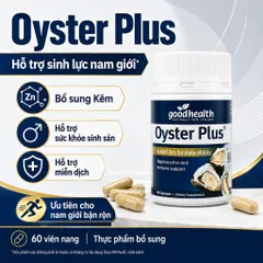 Goodhealth Oyster Plus 60 Viên Hỗ Trợ Bổ Sung Kẽm Hàu Biển Tăng Cường Sức Khỏe Nam Nữ