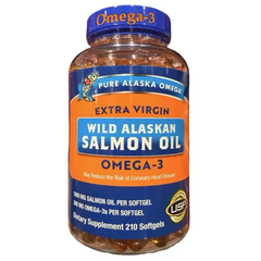 Viên dầu cá hồi Pure Alaska Omega Wild Salmon Oil 1,000mg 210 viên USA